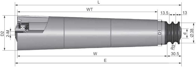 ML2660 Double groove “O” roller cone roller with internal thread